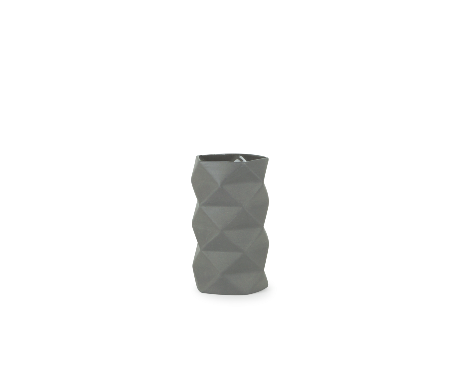 Køb Keramik Vase Fold i Grå, mellem – 13 cm