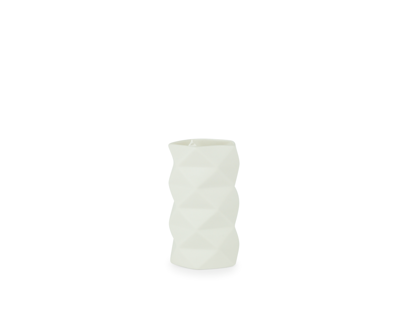 Køb Keramik Vase Fold i Råhvid, mellem – 13 cm