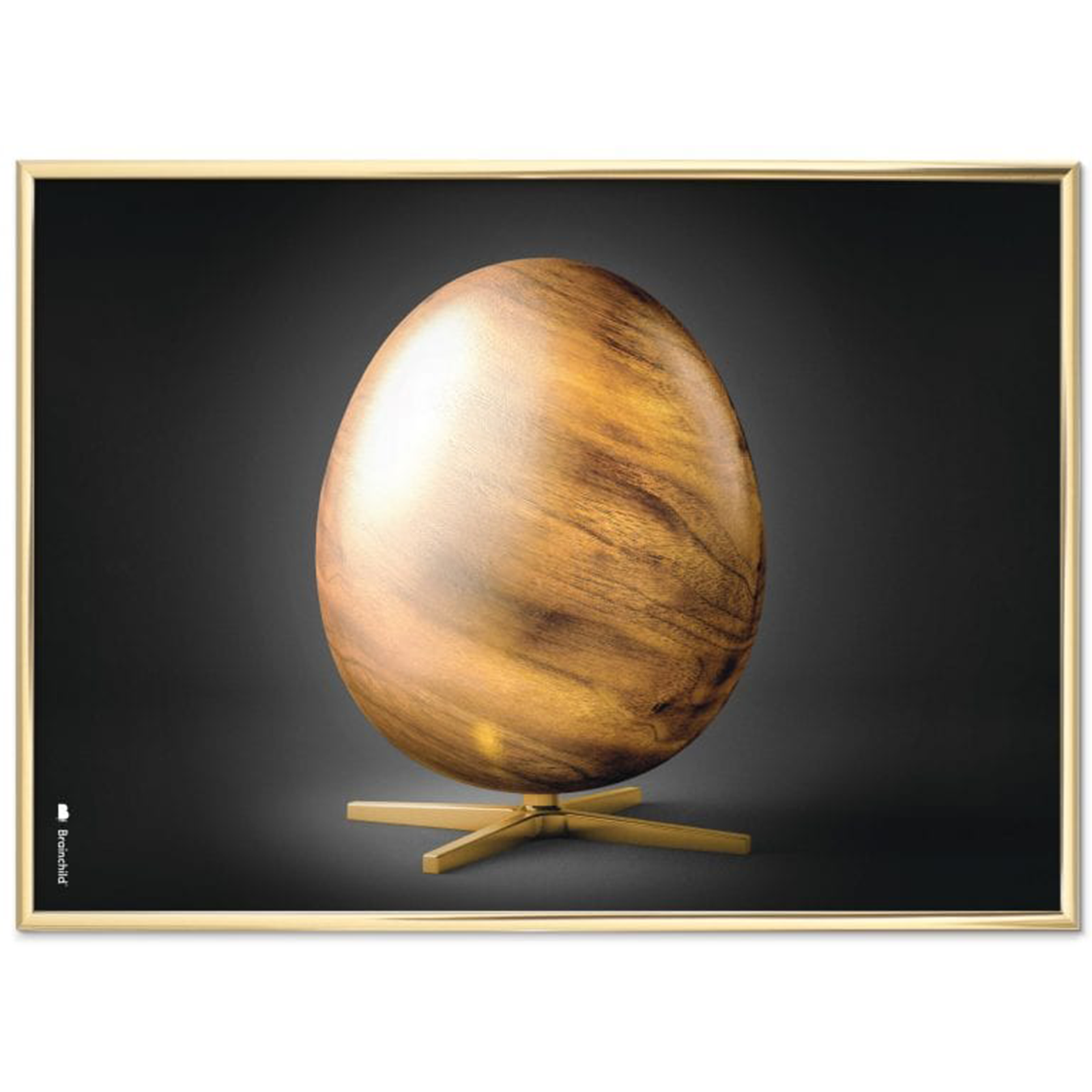 Billede af Variant: Plakat med Ægget Figuren - Sort Tværformat