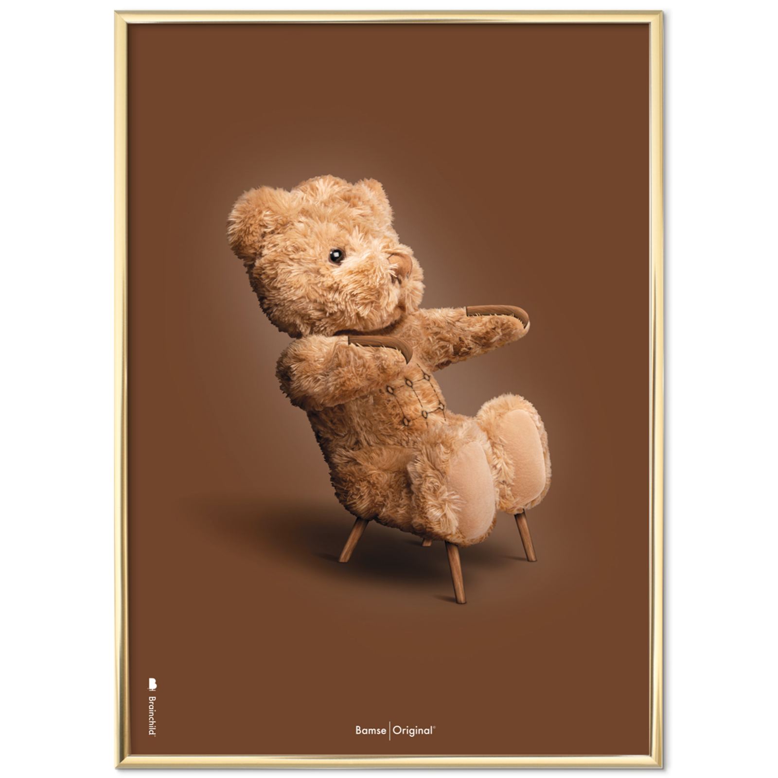 Køb Plakat med Bamse – Brun Klassisk – 50×70 cm
