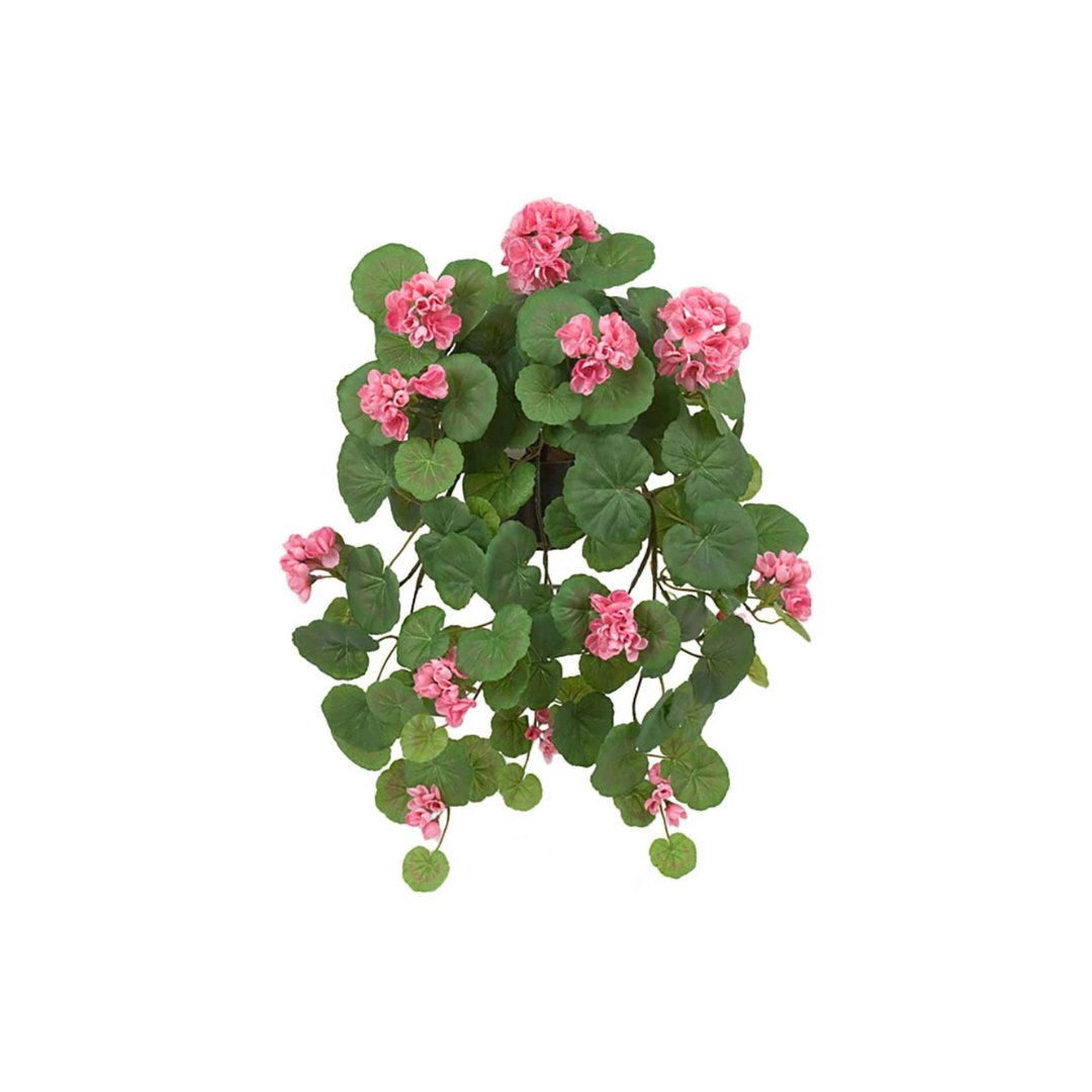 Mr Plant - Kunstig Pelargonie Hængeplante, 50 cm - Lyserød