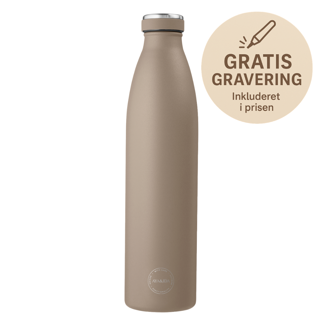 Drikkeflaske 1000 ml, Dusty Brown