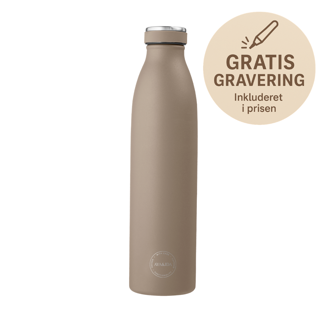 AYA&IDA Drikkeflaske - Dusty Brown (750ml)