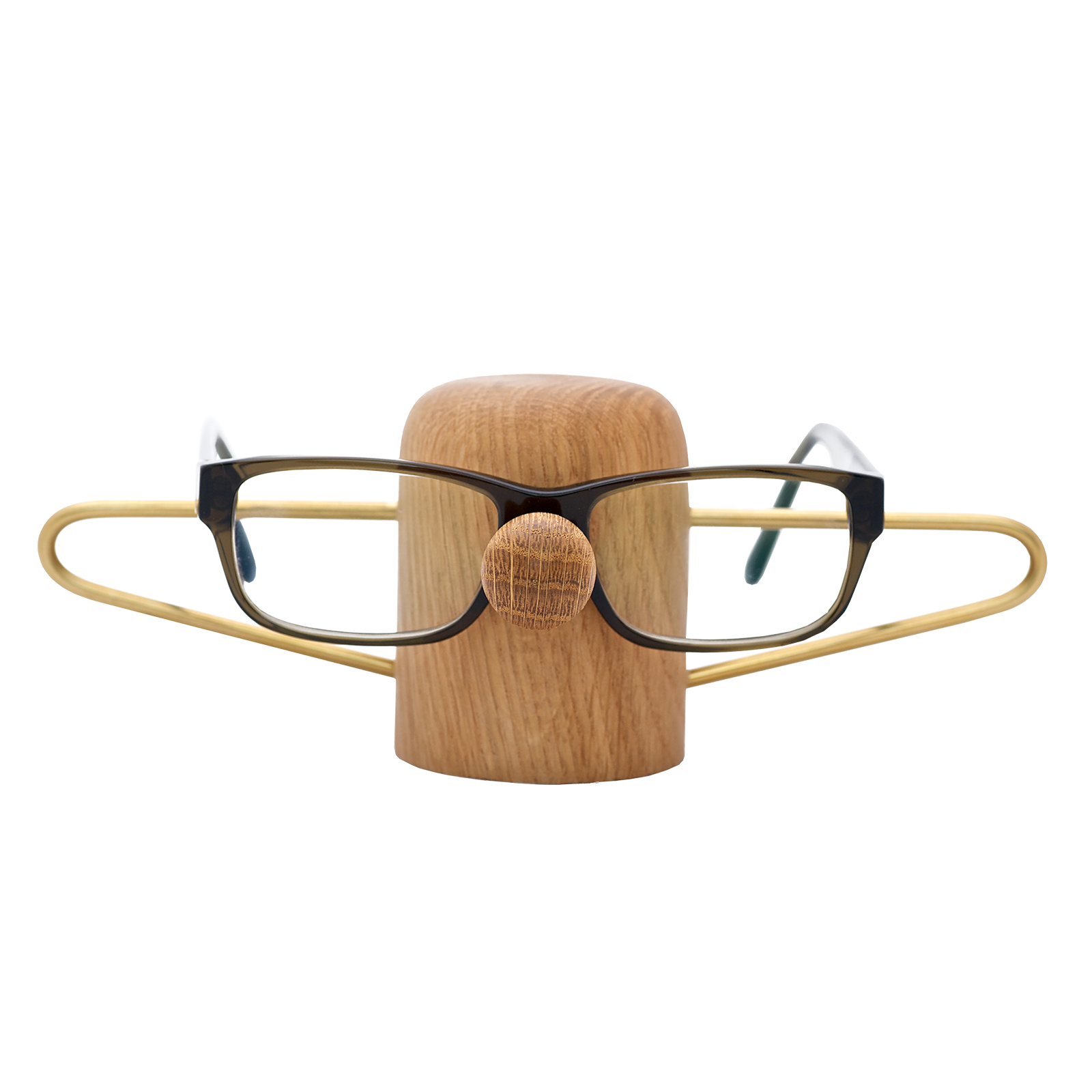 Brilleholder – Nosey Egetræ/Messing