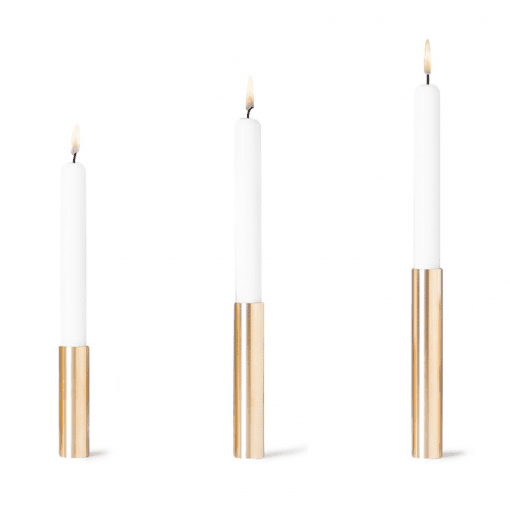 Slim light messing - messing lysestager - dansk design - 55 north - modernhousedk