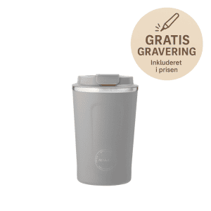 Cup2go 380 ml light grey - aya and ida - termokop med navn - gratis gravering