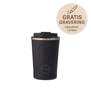 Cup2go 380 ml matte black - aya and ida - termokop med navn - gratis gravering