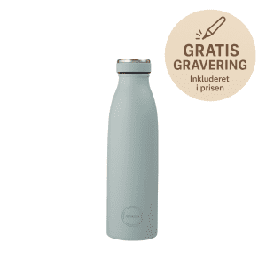 Drikkeflaske 500 ml - mint green - aya and ida - gratis gravering - drikkeflaske med navn
