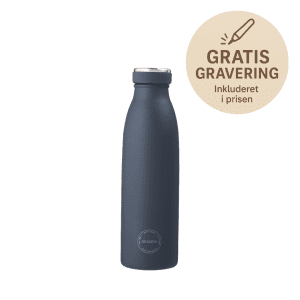 Drikkeflaske 500 ml - navy - aya and ida - gratis gravering - drikkeflaske med navn