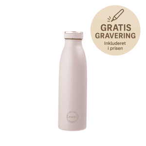 Drikkeflaske 500 ml - soft rose - aya and ida - gratis gravering