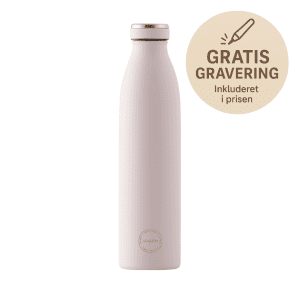 Drikkeflaske 750 ml - soft rose - aya and ida - gratis gravering - drikkeflaske med navn