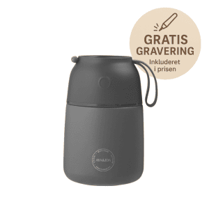 Foodie madkasse - aya and ide - dark grey - gratis gravering