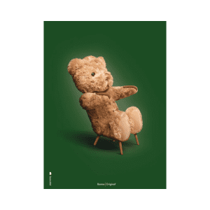 Brainchild - Plakat med Bamse – Groen Klassisk – 50×70 cm - brainchild plakater