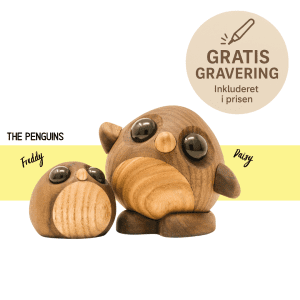 FableWood - Pick-me-up's - The Penguins - Freddy og Daisy - traefigurer - saetpris