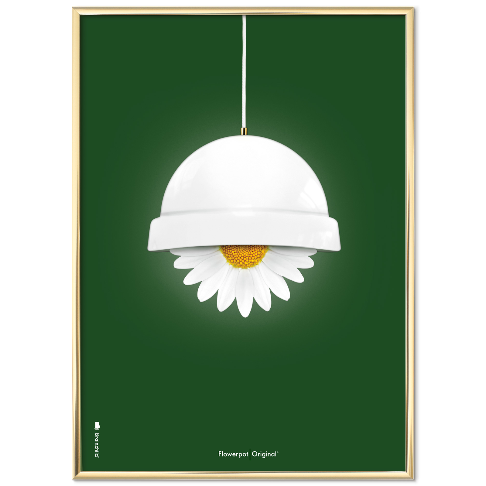 Plakat med Flowerpot - Grøn Klassisk - 50x70 cm