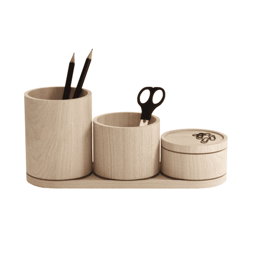 stack organizer - lawa design - kontorartikler - opbevaring i trae - modernhouse