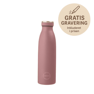 Drikkeflaske 500 ml - ash rose - aya and ida - gratis gravering