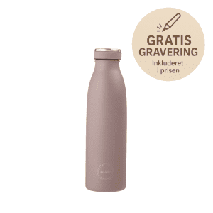 Drikkeflaske 500 ml - dusty rose - aya and ida - gratis gravering
