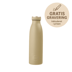 Drikkeflaske 500 ml - dusty yellow - aya and ida - gratis gravering