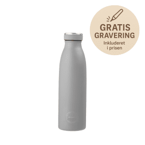 Drikkeflaske 500 ml - light grey - aya and ida - gratis gravering