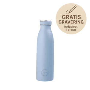 Drikkeflaske 500 ml - powder blue - aya and ida - gratis gravering