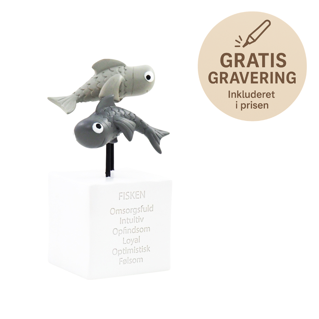 Kids By Friis - Sparegris – Fisken - personlig gave med gravering - spareboesse