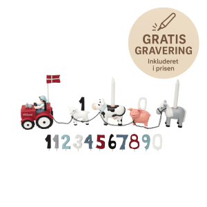 Kids by Friis foedselsdagstog -bondegaard - gaveide - personlig gave med gravering