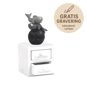 Tandaeske - foerste haarlok - Fisken - kids by friis - personlig gave med gravering