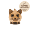 FableWood - Pick-me-up's - katten Felix -traefigurer - gave med gravering