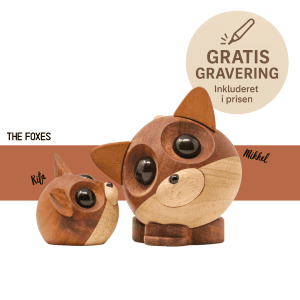 FableWood – The Foxes – Mikkel og Rita - traefigurer . saetpris