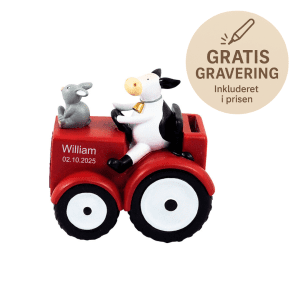 Kids By Friis - Sparegris – traktor - spareboesse - gave med gravering