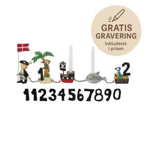 Kids by Friis foedselsdagstog - Pirat - gaveide - personlig gave med gravering