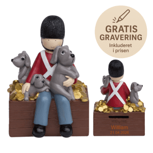 Sparegris fyrtoejet - gave til boern - daabsgave