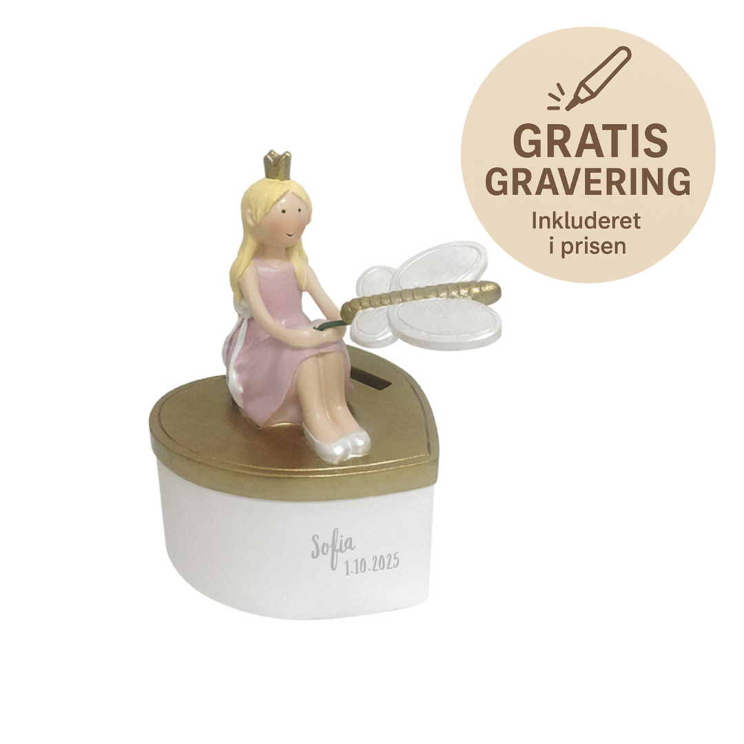 Kids By Friis - Sparegris – Tommelise - spareboesse - gave med gravering