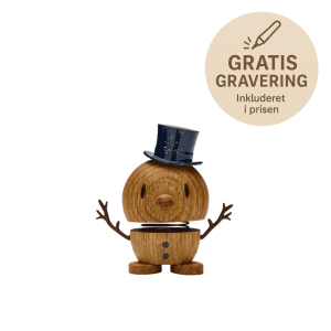 Hoptimist Snowman Oak – Small - gave med gravering
