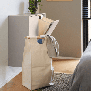 Vaeghaengt Vasketoejskurv - Silver Cloud Grey - recollector - dansk design