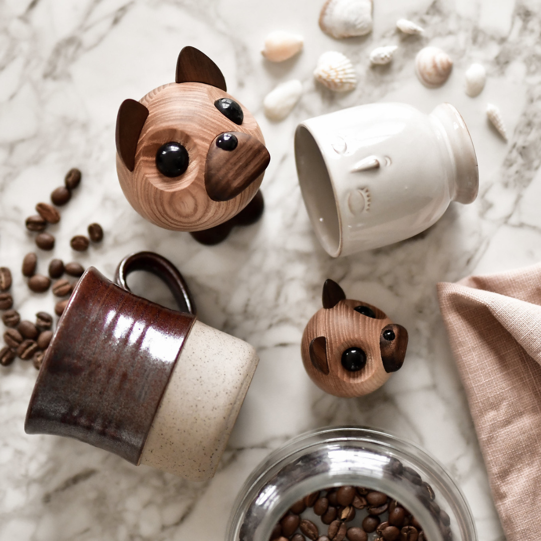 FableWood - Pick-Me-Up’s – The French Bulldogs - Benny og Bill - traefigurer