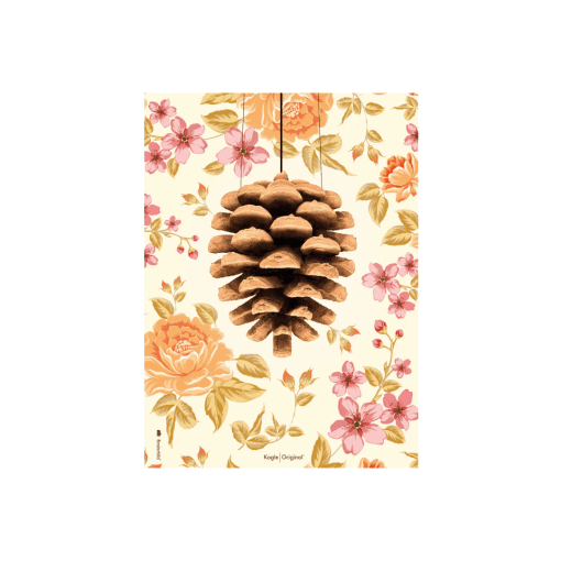 Plakat med Koglen, Beige - Flora 30x40 - brainchild plakat