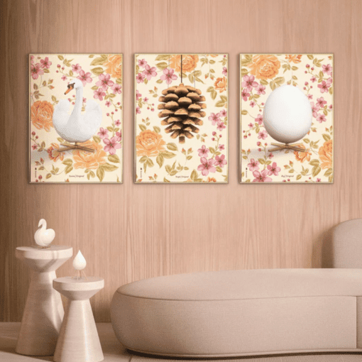 Plakater - brainchild plakater - flora beige svane (1)