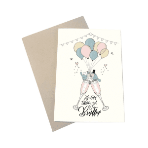 lykoenskningskort - kort - anledningskort - brudepar - bryllupskort - mouse and pen
