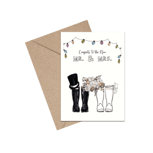 tillykke til brudeparret - kort - anledningskort - lykoenskningskort - mouse and pen