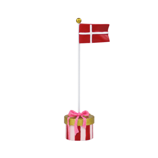 Bordflag - stor pakke i pink og roed - bordpynt - foedselsdags pynt - kids by friis (1)