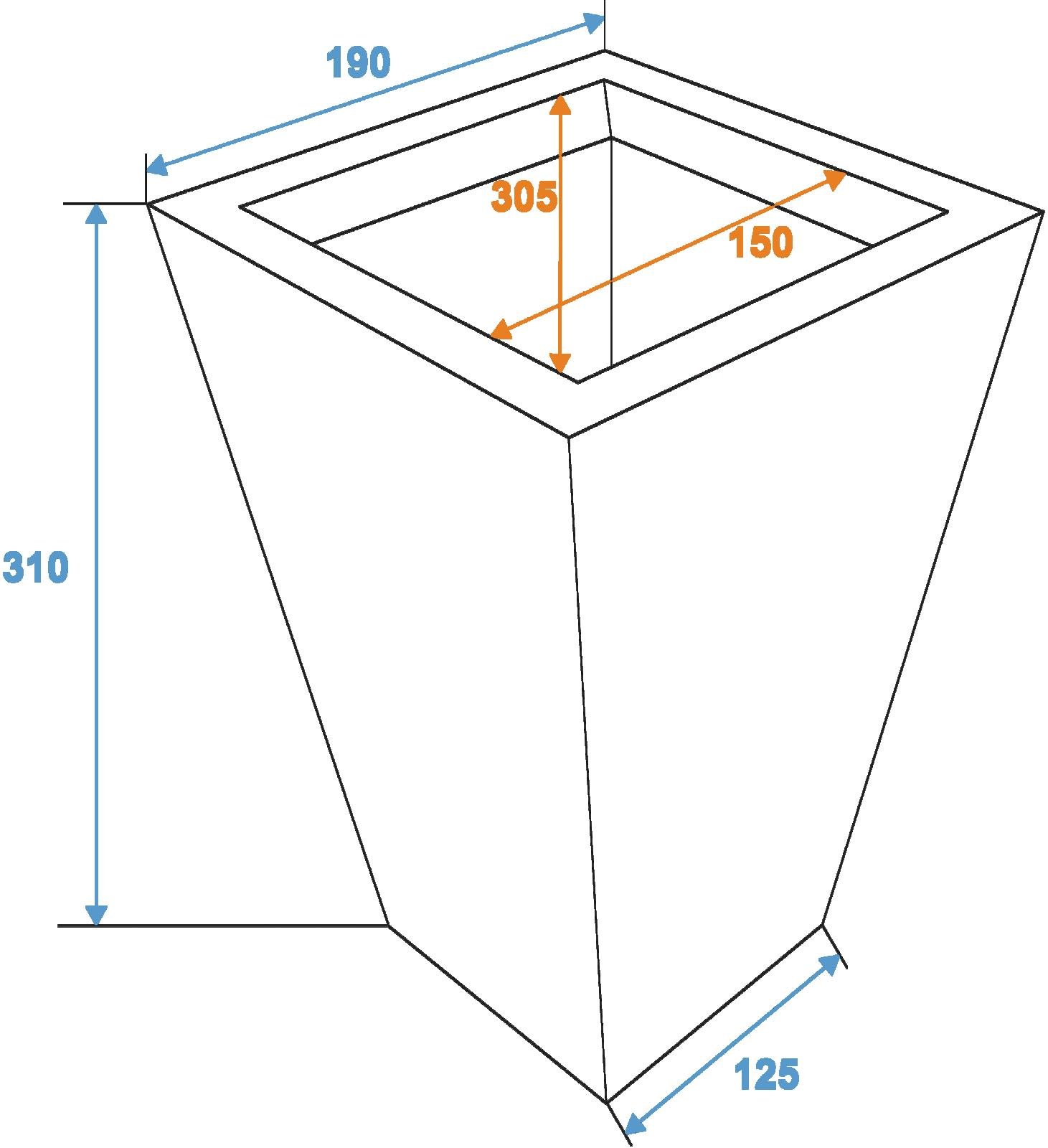 Blomsterkrukke, mønstret, 31 cm - Billede 2