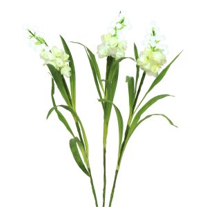 Arum sæt, 3 grene med led lys, hvid, 85cm