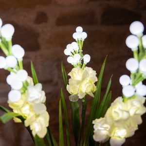 Alternative view of Arum sæt, 3 grene med led lys, hvid, 85cm