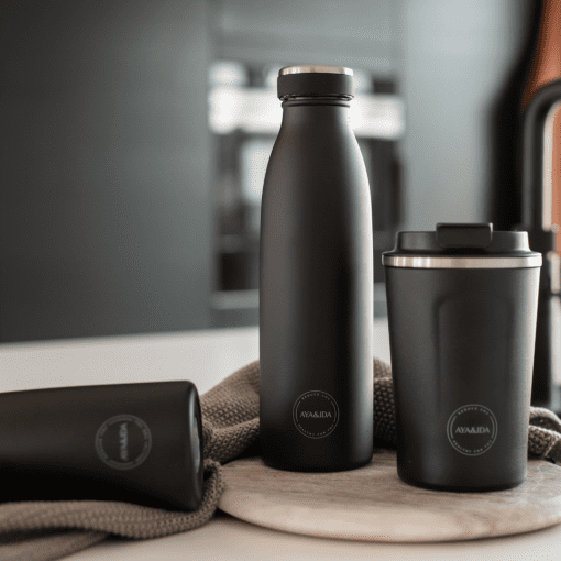 AYA&IDA - Drikkeflaske 500 ml, Matte Black (2)