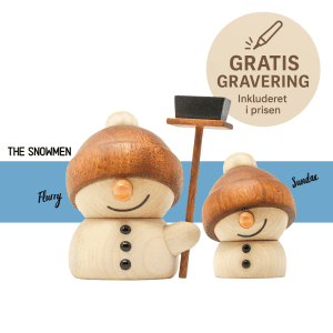 FableWood - The Snowmen - Flurry og Sundae - traefigurer - julepynt - dansk design