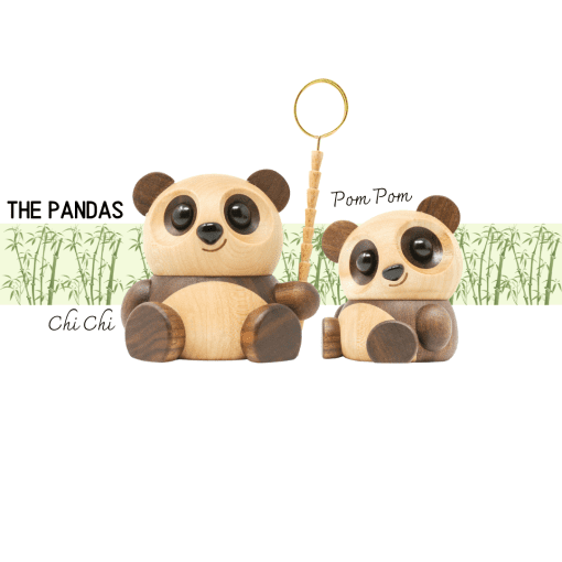 The Pandas Chi Chi - Pom Pom - fablewood - figurer - dansk design