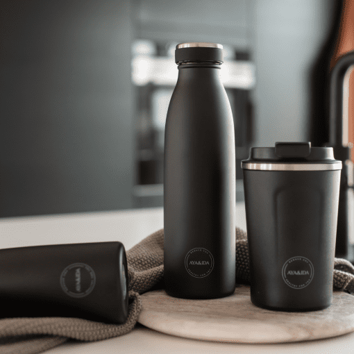 CUP2GO 380 ml, Matte Black - termokopper (1)