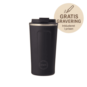 Cup2go 500 ml matte black - aya and ida - termokop med navn - gratis gravering
